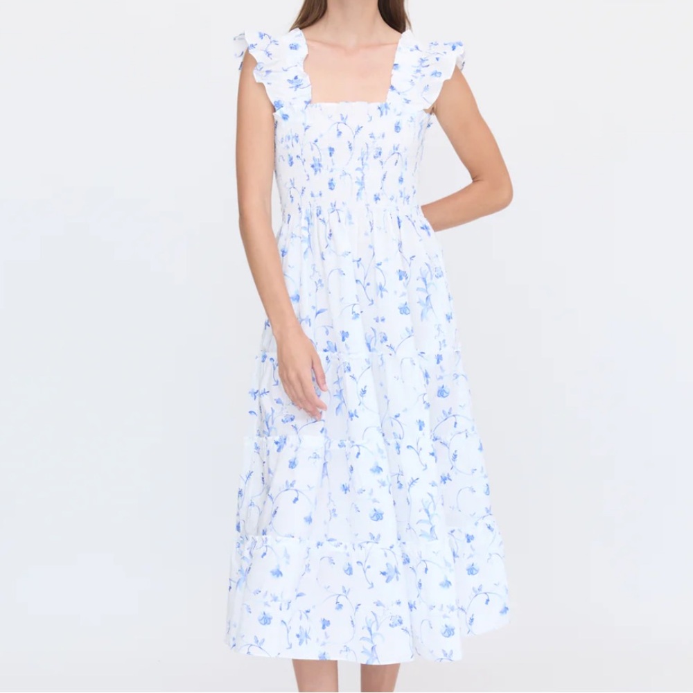 Hill House Ellie Nap Dress blue botanical